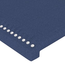  Tête de lit à LED Bleu 90x5x118/128 cm Tissu 
