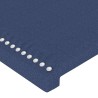  Tête de lit à LED Bleu 90x5x118/128 cm Tissu 