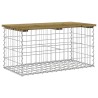 Banc de jardin design gabion 83x44x42 cm bois de pin imprégné 532742532742