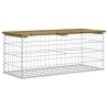 Banc de jardin design gabion 103x44x42 cm bois de pin imprégné 532746532746