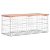 Banc de jardin design gabion 103x44x42cm bois massif de douglas 532748532748