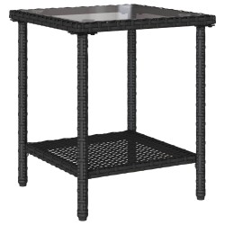 Canapé de jardin 2 pcs Noir et turquoise Poly rotin 532750532750