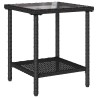 Canapé de jardin 2 pcs Noir et turquoise Poly rotin 532750532750