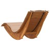 Chaise longue à bascule avec coussin en bois massif d'acacia 532752532752