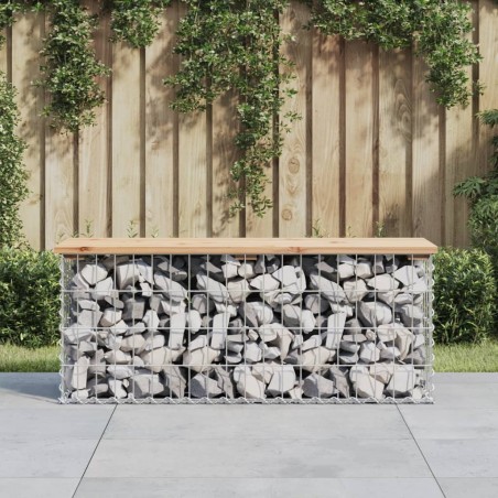 Banc de jardin design de gabion 103x31,5x42 bois massif de pin 532753532753
