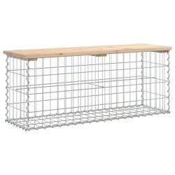 Banc de jardin design de gabion 103x31,5x42 bois massif de pin 532753532753