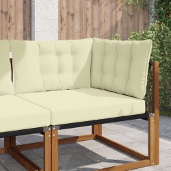 Coussin de canapé d'extérieur 3 pcs Crème Polyester 532754532754