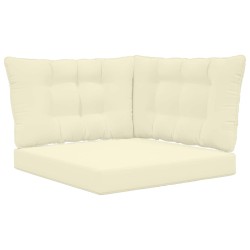 Coussin de canapé d'extérieur 3 pcs Crème Polyester 532754532754