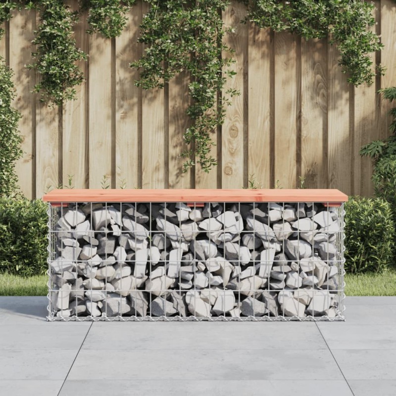 Banc jardin design gabion 103x31,5x42 cm bois massif de douglas 532756532756