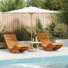 Transat 2 pcs Marron 154 x 60 x 74 cm Bois d'Acacia Massif 532763532763
