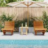 Transat 2 pcs Marron 154 x 60 x 74 cm Bois d'Acacia Massif 532763532763