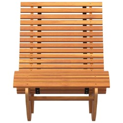 Transat 2 pcs Marron 154 x 60 x 74 cm Bois d'Acacia Massif 532763532763