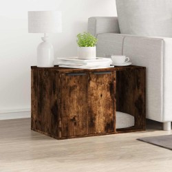 Meuble de bac à litière pour chat chêne fumé bois d'ingénierie 532764532764