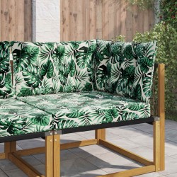 Coussin de canapé d'extérieur 3 pcs Motif feuille Polyester 532770532770