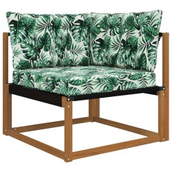 Coussin de canapé d'extérieur 3 pcs Motif feuille Polyester 532770532770