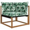 Coussin de canapé d'extérieur 3 pcs Motif feuille Polyester 532770532770
