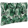 Coussin de canapé d'extérieur 3 pcs Motif feuille Polyester 532770532770