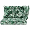 Coussin de canapé d'extérieur 3 pcs Motif feuille Polyester 532770532770