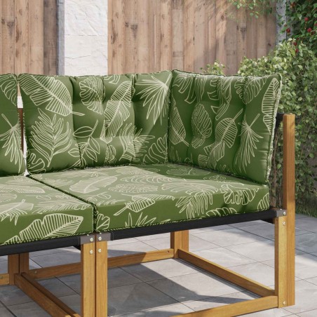 Coussin de canapé d'extérieur 3 pcs Modèle feuille Polyester 532771532771