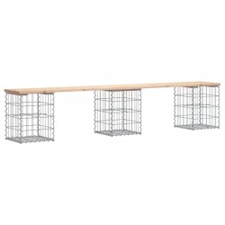 Banc de jardin design de gabion 203x31x42 cm bois massif de pin 532775532775
