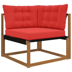 Coussin de canapé d'extérieur 3 pcs Rouge Polyester 532776532776