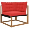 Coussin de canapé d'extérieur 3 pcs Rouge Polyester 532776532776