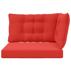Coussin de canapé d'extérieur 3 pcs Rouge Polyester 532776532776
