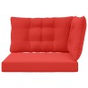 Coussin de canapé d'extérieur 3 pcs Rouge Polyester 532776532776