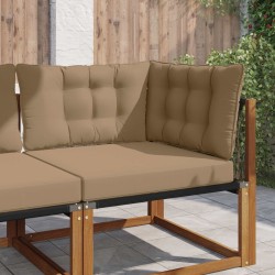 Coussin de canapé d'extérieur 3 pcs Taupe Polyester 532778532778