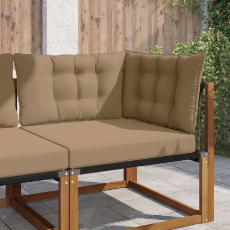 Coussin de canapé d'extérieur 3 pcs Taupe Polyester 532778532778