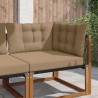 Coussin de canapé d'extérieur 3 pcs Taupe Polyester 532778532778
