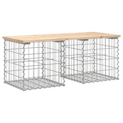 Banc de jardin design de gabion 103x44x42 cm bois massif de pin 532780532780