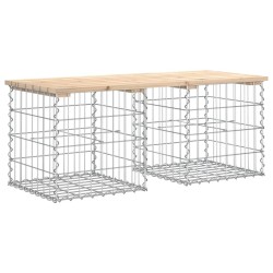 Banc de jardin design de gabion 103x44x42 cm bois massif de pin 532780532780