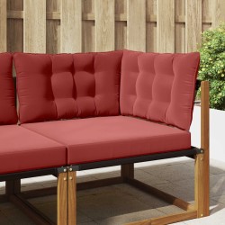 Coussin de canapé d'extérieur 3 pcs Bordeaux Polyester 532782532782