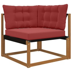 Coussin de canapé d'extérieur 3 pcs Bordeaux Polyester 532782532782