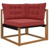 Coussin de canapé d'extérieur 3 pcs Bordeaux Polyester 532782532782