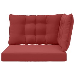 Coussin de canapé d'extérieur 3 pcs Bordeaux Polyester 532782532782