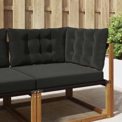 Coussin de canapé d'extérieur 3 pcs Noir Polyester 532783532783