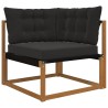 Coussin de canapé d'extérieur 3 pcs Noir Polyester 532783532783