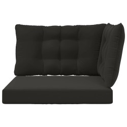 Coussin de canapé d'extérieur 3 pcs Noir Polyester 532783532783