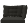 Coussin de canapé d'extérieur 3 pcs Noir Polyester 532783532783