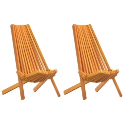 Chaise 2 pcs Marron 69 x 56 x 84 cm Bois d'Acacia Massif 532785532785