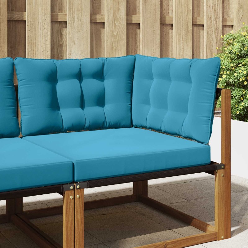 Coussin de canapé d'extérieur 3 pcs Bleu royal Polyester 532787532787