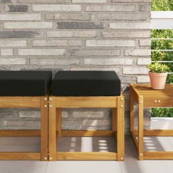 Coussin de Siège d'Extérieur Noir 40 x 40 x 8 cm 532788532788