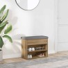 Banc à chaussures chêne artisanal 62x32x50 cm bois d'ingénierie 532789532789
