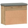 Banc à chaussures chêne artisanal 62x32x50 cm bois d'ingénierie 532789532789