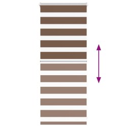 Store zèbre marron 65x100 cm largeur du tissu 60,9 cm polyester 532790532790