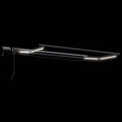 Cadre de store manuel avec LEDs Anthracite 2,5 x 2 m Aluminium 532791532791