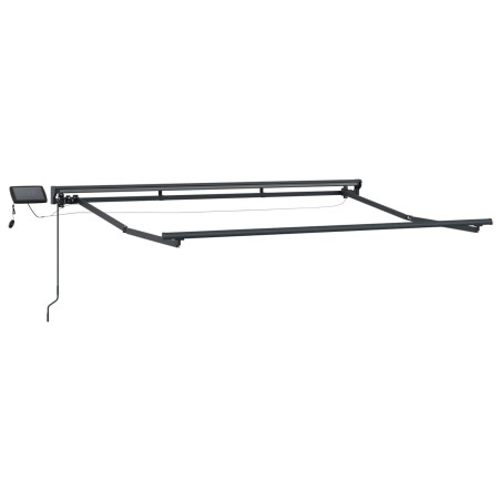 Cadre de store manuel avec LEDs Anthracite 3,5 x 2 m Aluminium 532792532792