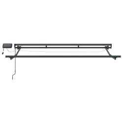 Cadre de store manuel avec LEDs Anthracite 3,5 x 2 m Aluminium 532792532792